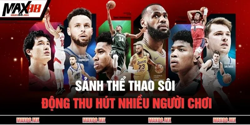 Sảnh thể thao sôi động thu hút nhiều người chơi
